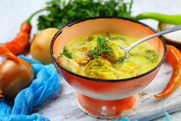 сырный суп с брокколи и курицей рецепт