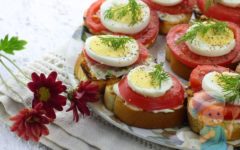 Бутерброды с яйцом и помидорами рецепт красивой закуски